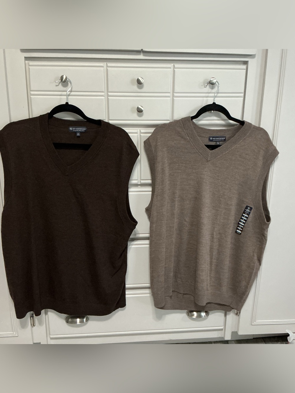 NWOT Bundle 2 HART SCHAFFNER MARX Extra Fine Merino Wool Sweater Vest XL